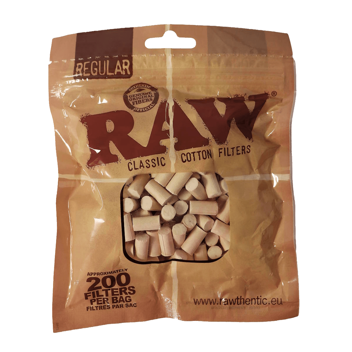 RAW REGULAR FILTERS, 200 per bag