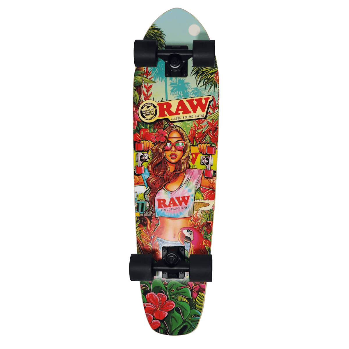 SKATE BOARD - BRAZIL GIRL WHEELS & GRIP TAPE - FULLY ASSEMBLED