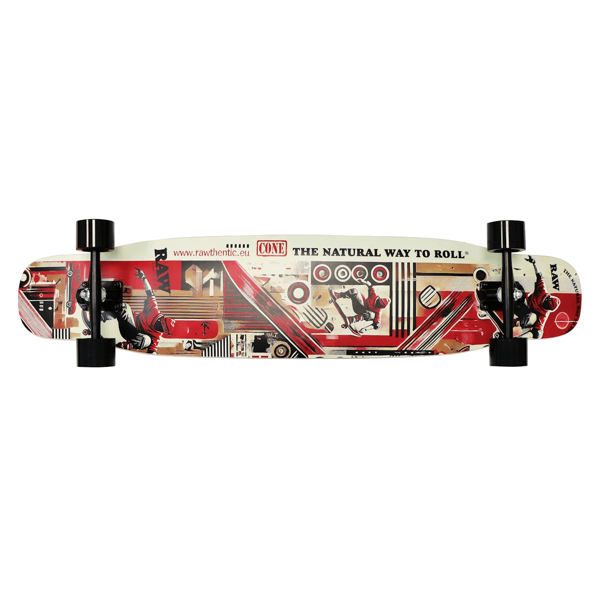 RAW LONG BOARD - DANCER - WHEELS & GRIP TAPE - FULLY ASSEMBLED