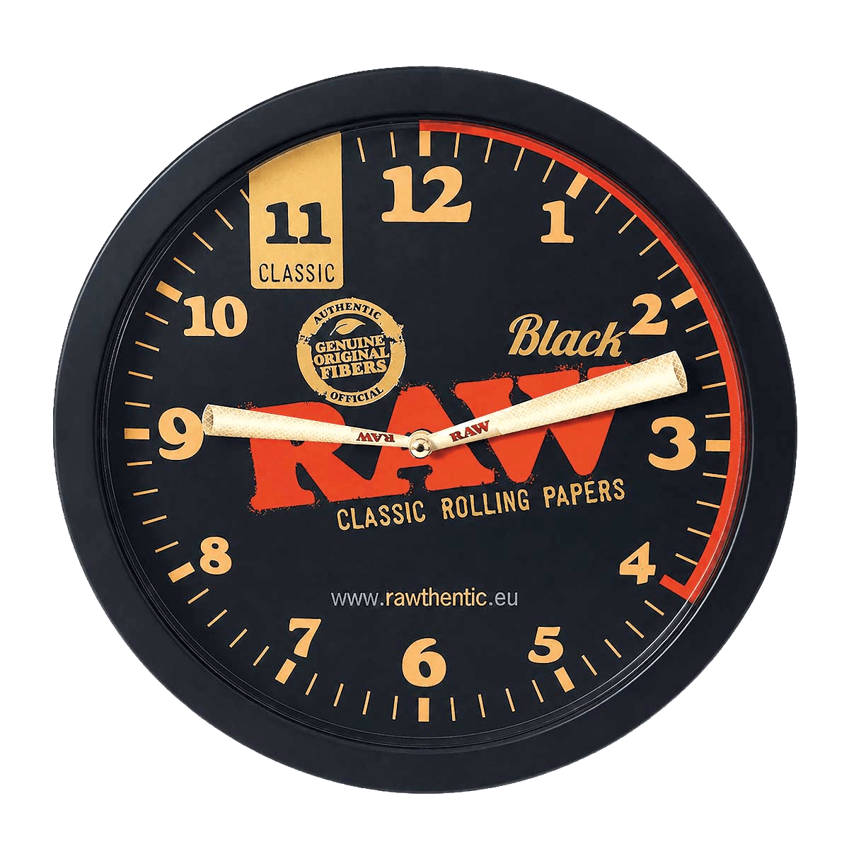 RAW BLACK STASH WALL CLOCK