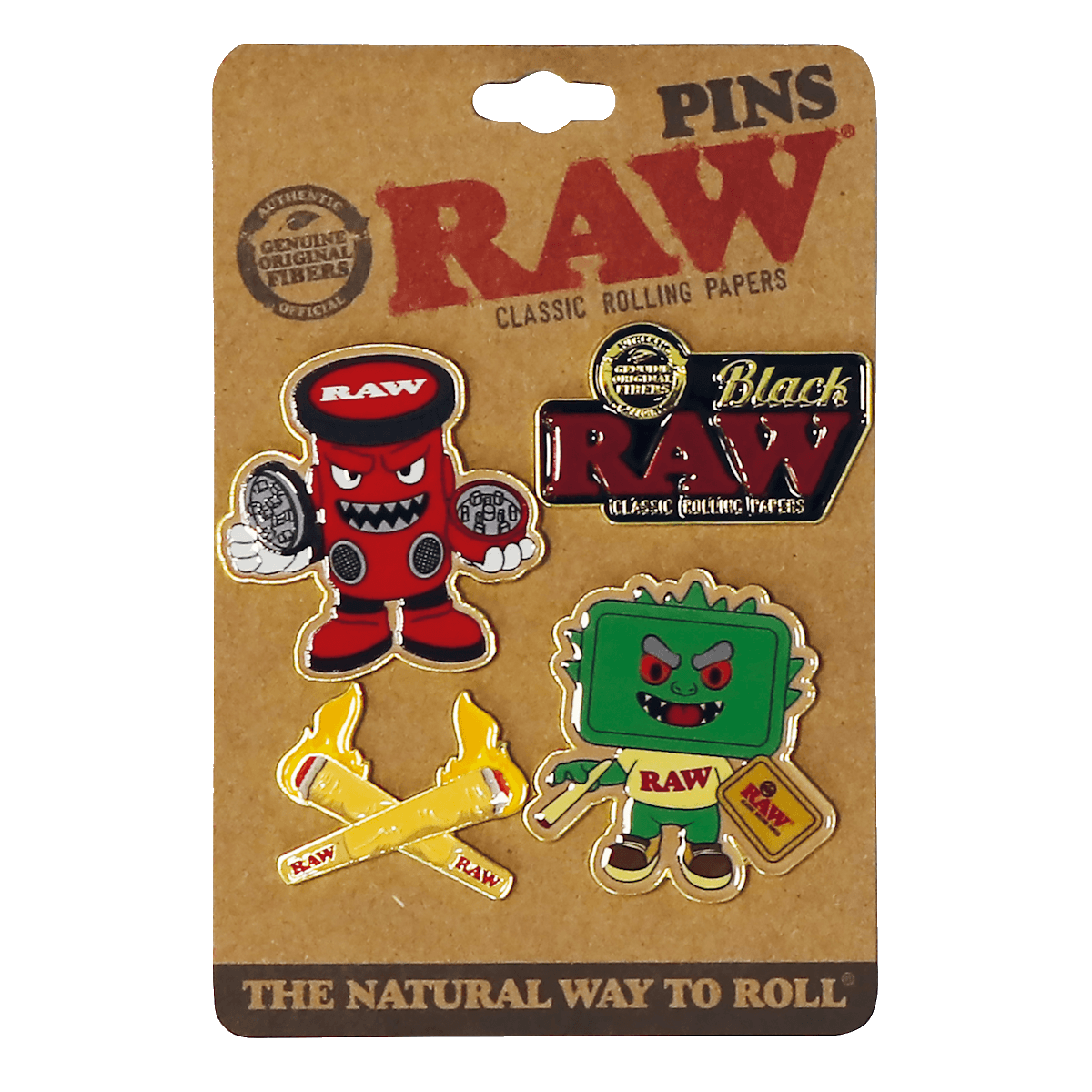RAW PINS - SET 2 CARD WITH 4 DESIGNS