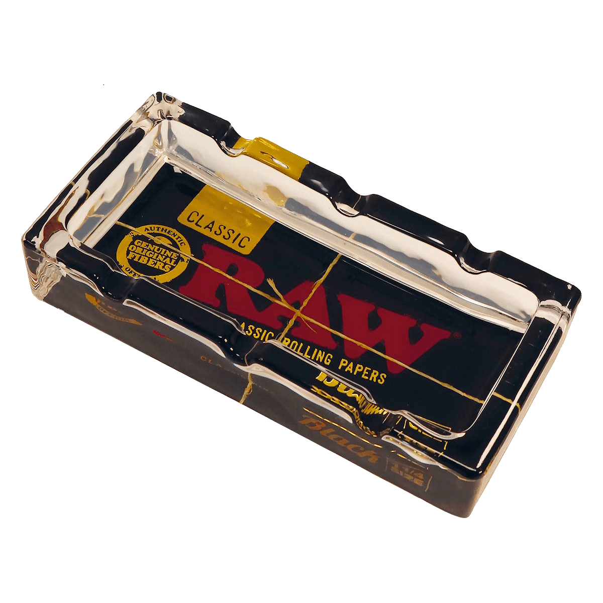 RAW GLASS BLACK PACK ASHTRAY